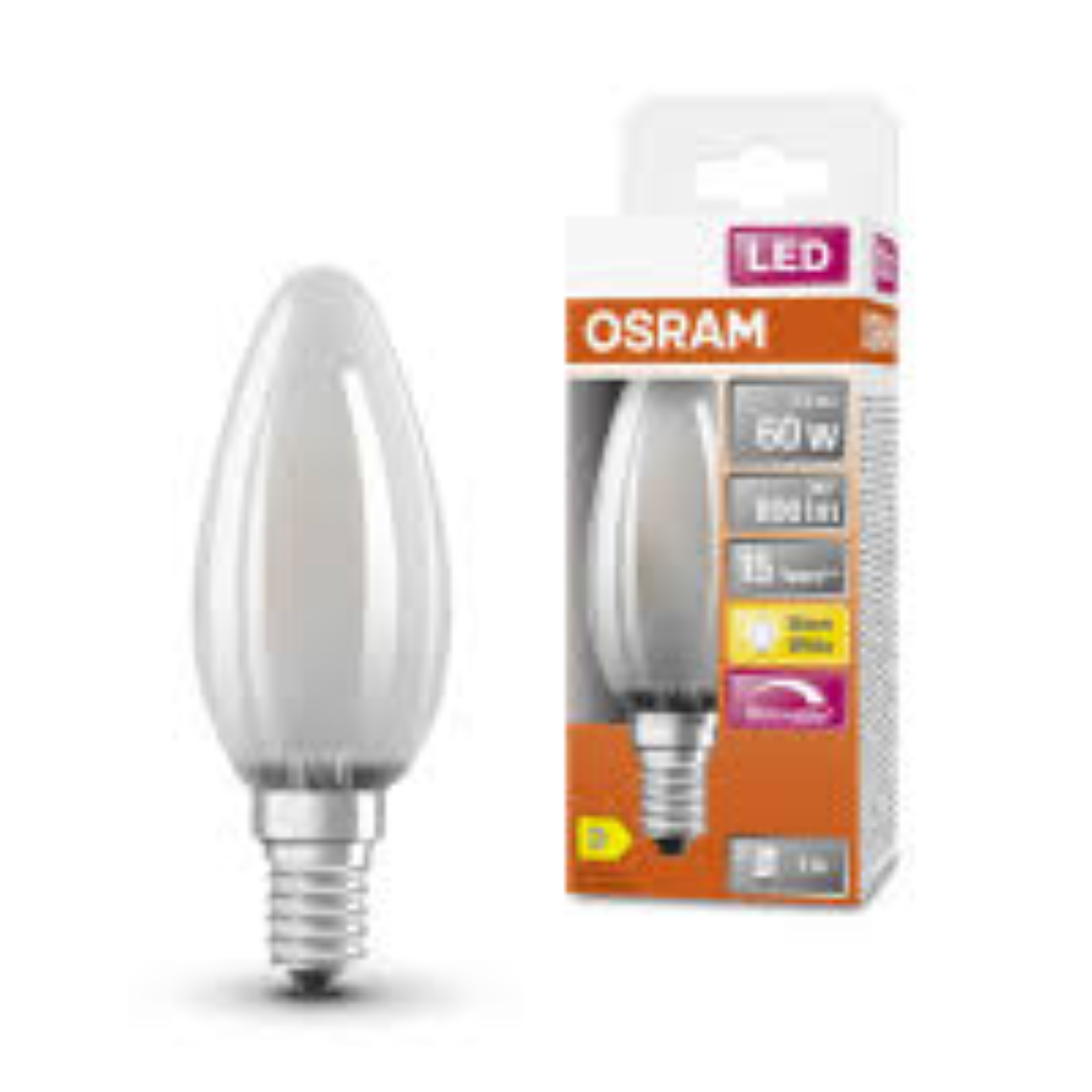 OSRAM CANDLE LAMP E14 60W FROSTED